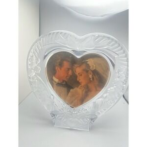 Vintage Crystal Glass Heart Picture Frame by Home Beautiful.